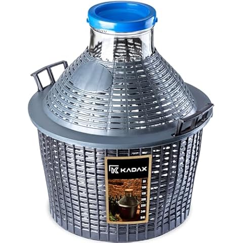 KADAX 20L Glass Demijohn for Fermentation Cover