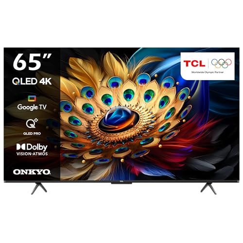 Image of TCL 65 Inch 4K QLED Pro Smart Google TV, HDR 10+, Dolby Vision Atmos, 120Hz VRR+120Hz DLG, ONKYO 2.1ch, Slim & Uni-body Design - 65C655 (2024 Model)