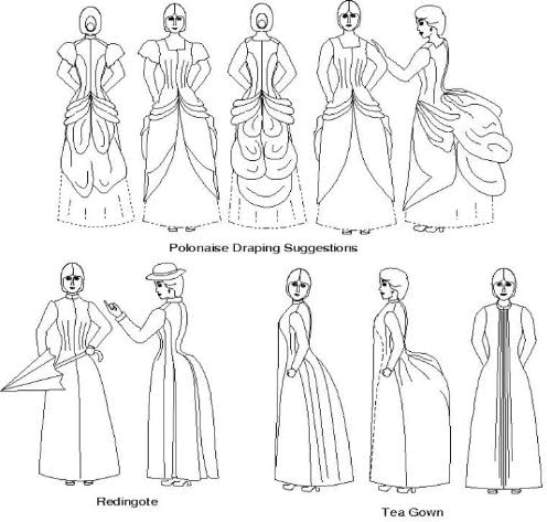1870-1890 Sunset Knoll Polonaise, Tea Gown and Redingote Pattern