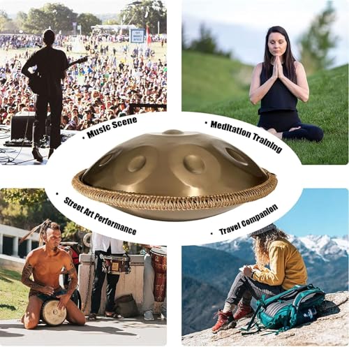 Handpan 22 pulgadas D menor 10 notas para performance profesional miniatura 2