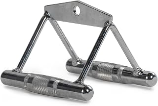 Titan Fitness D-Handle Cable Machine Attachment, Reduces Strain on Wrists and Elbows, Non-Slip Grip Chrome-Plated Build, for Pulldowns, Seated Rows, and Press Downs, Home Gym Workout Equipment