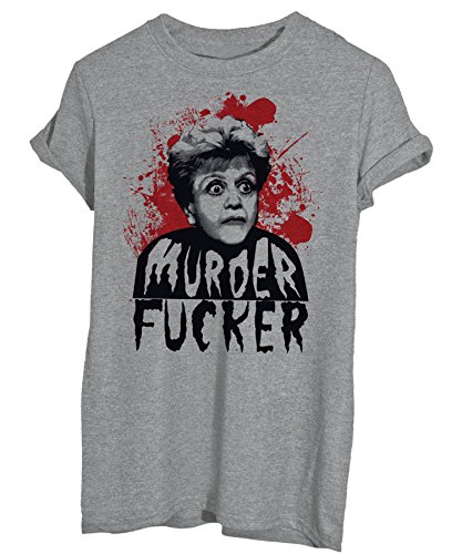 iMage T-Shirt Jessica Fletcher Murder LA Signora in Giallo - Famosi - Maglietta Uomo-S-Grigia