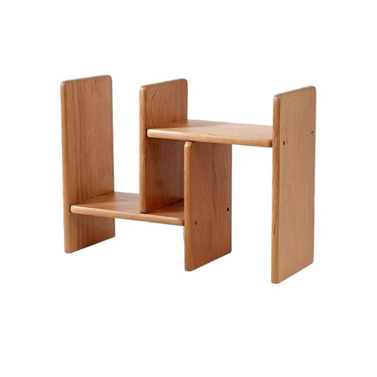 Zhaoj24-05 Bookcase Desk Expandable Storage Rack, Small Wooden Bookshelf for Office Home