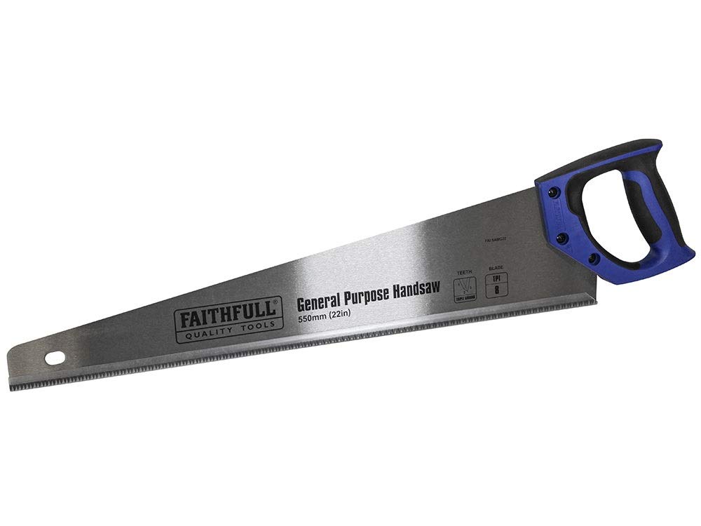 Faithfull General-Purpose Hardpoint Handsaw 550Mm (22In) 8 Tpi 5023969003146