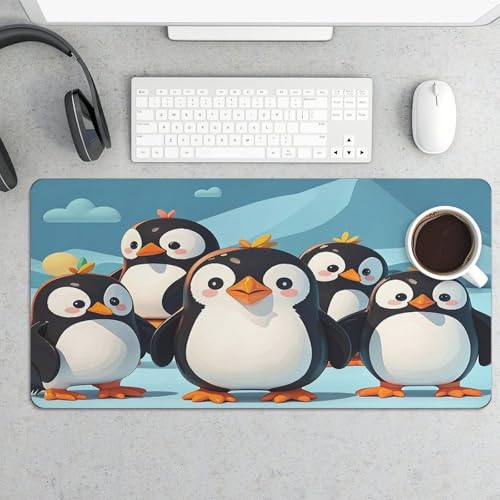 Cute Penguins Desk Pad grande 30x60 cm impermeable miniatura 5