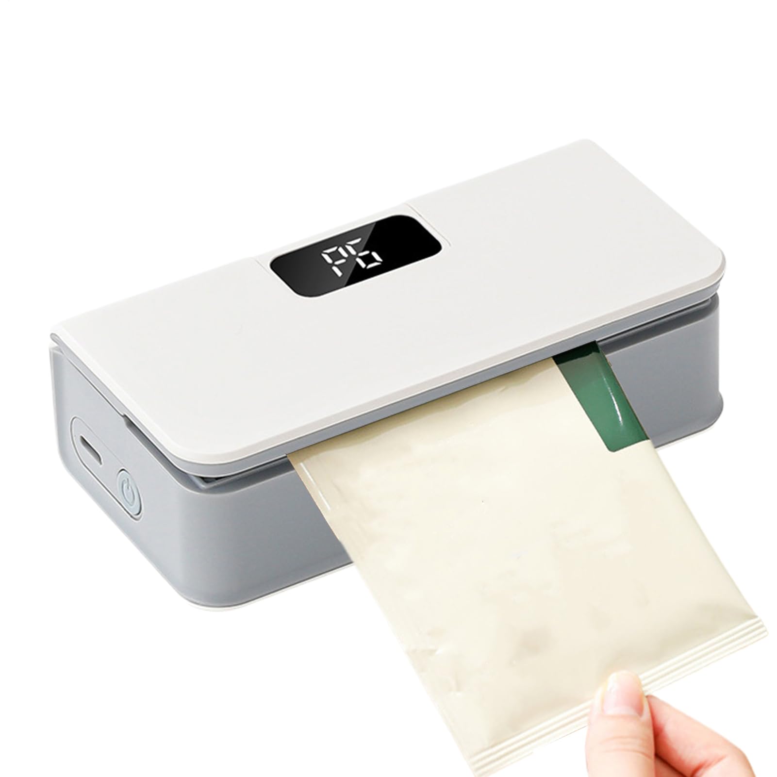 Mini Snack Sealer - Handheld Bag Closing Device for Travel Use | Heat Resistant ABS Housing with Instant Thermal Press System, Compact Storage Food Saver Tool for Outdoor 4.92x2.48x1.57 in