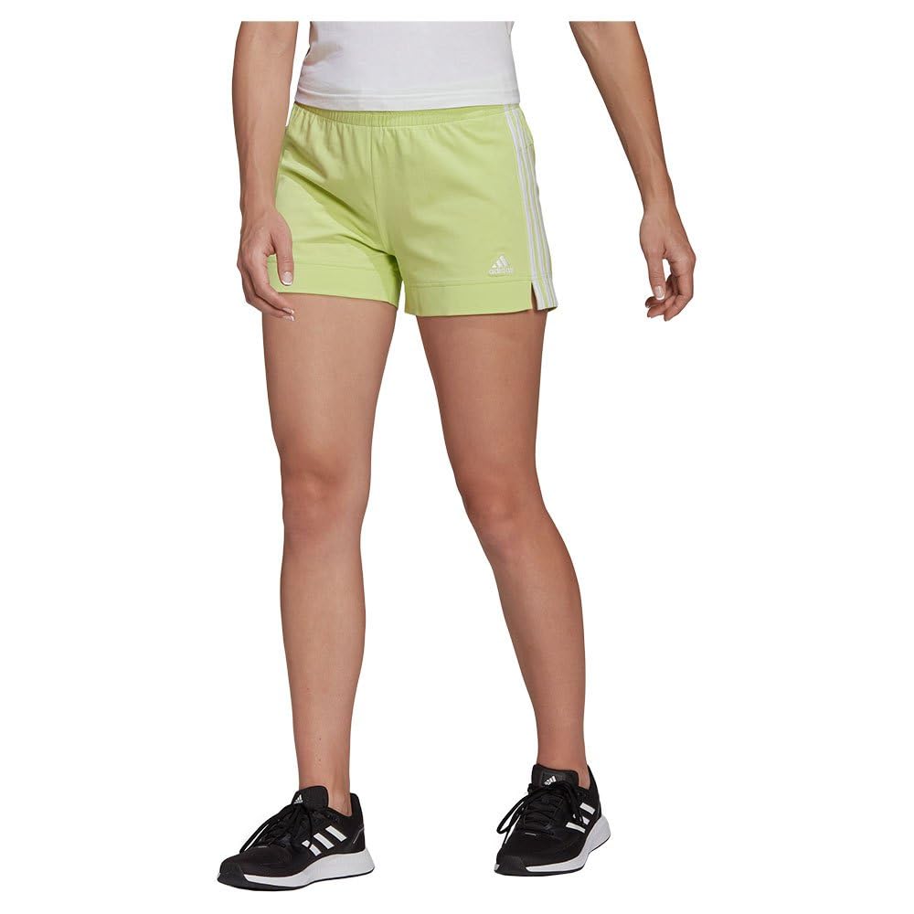 adidas Damen Essentials Slim 3-Stripes Shorts 3-Stripes Single Jersey Shorts