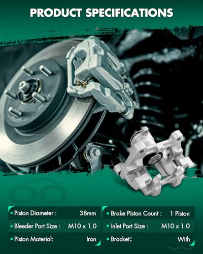 Image of SCITOO - Rear Right Disc Brake Caliper Assembly w /Bracket For Ford,For Lincoln Models - For Edge,For Escape,For Fusion,For MKC,For MKX,For MKZ,For Nautilus 18B5476A