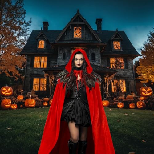 Capa con capucha para Halloween de estilo medieval con diseño unisex fluido 2