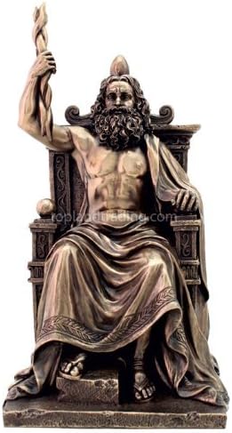 Amazon Zeus Statue Figure Supreme God In Greek Mythology Bronze Lookギリシャ神話ブロンズルックでゼウス像図 Zeus 置物 オブジェ 通販