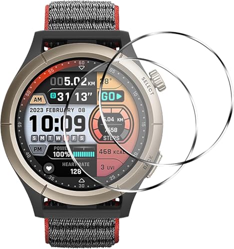 【2枚セット】対応 Amazfit Cheetah Pro フィルム 強化ガラス 液晶保護フィルム 超薄0.33mm 2.5D 硬度9H 気泡ゼロ 耐衝撃 日本旭硝子素材採用 飛散防止処理保護フィルム FOR Amazfit Cheetah Pro 対応