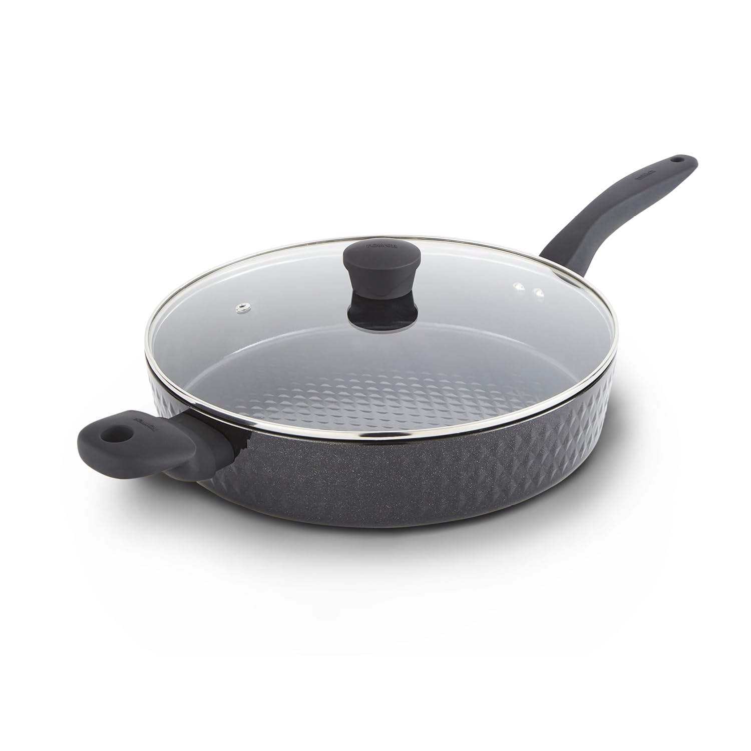 Tower Diamo Multi-Pan, Black Diamond Ceramic Non-Stick Coating, Tempered Glass Lid, Black T900133