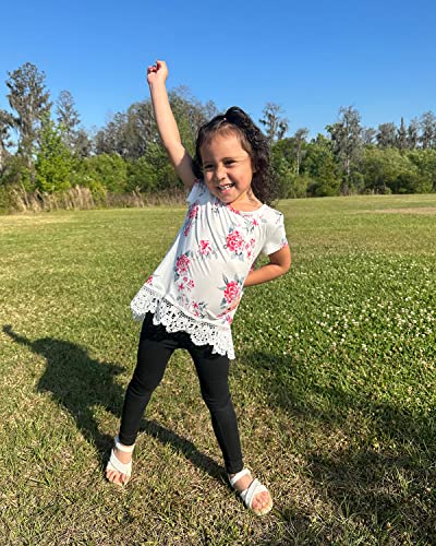 storeofbaby Girls Casual Tunic Tops Short Sleeve Loose Soft Blouse T-Shirt for 4-13 Years4