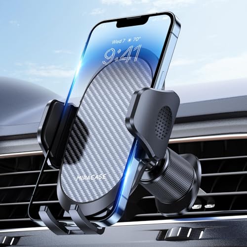 Miracase Handyhalterung Auto [Stabilere Doppelhaken] Handyhalter für Autos Lüftung Universale, 360 Grad Vent KFZ Halterung für iPhone Galaxy Smartphone