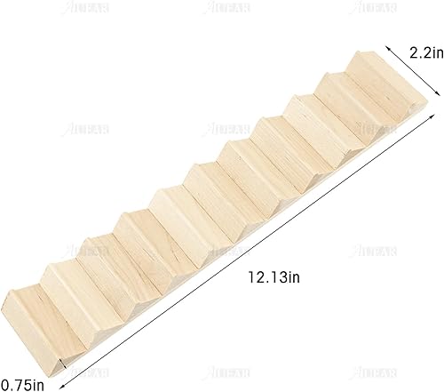 Miniatura 2 de AUEAR, Escaleras en miniatura Escalera de madera 1:12 Stringer Steps Model DIY Escalera Accesorios Decoración para Muebles Micro Paisaje