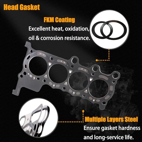 Image of AUCERAMIC 122516A0A01 Cylinder Head Gasket Set Fit for 2018-2022 Honda Accord 2016-2021 Civic 2017-2021 CR-V 1.5L L4 HS55383