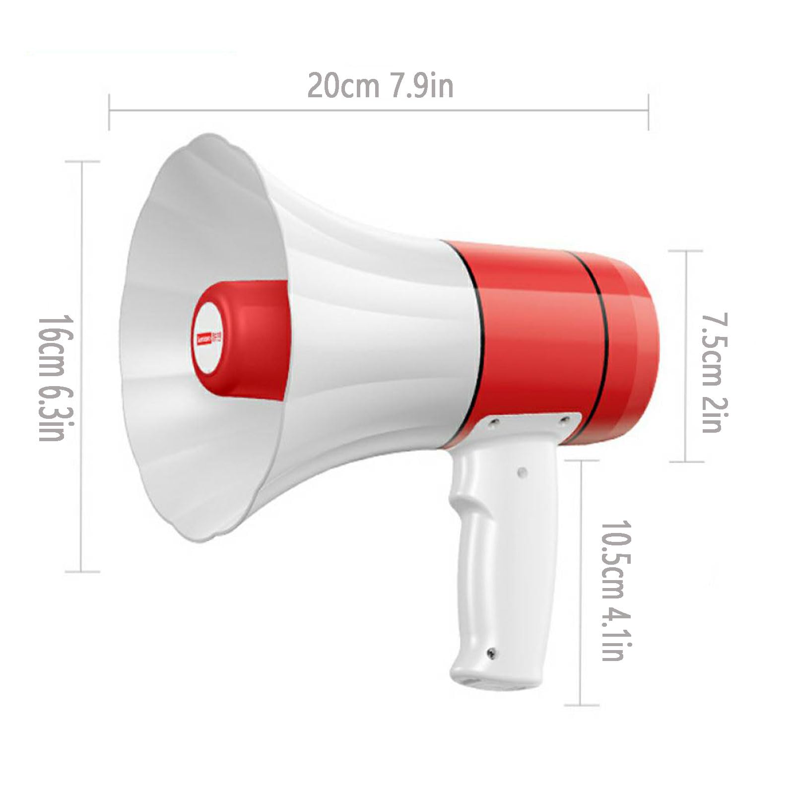 CASOTA Altoparlante megafono Registrazione Portatile Portatile Amplificatore ad Alto Suono Wireless Bluetooth for riunioni Formazione Gridare Qualsiasi Microfono Esterno (Rosso)
