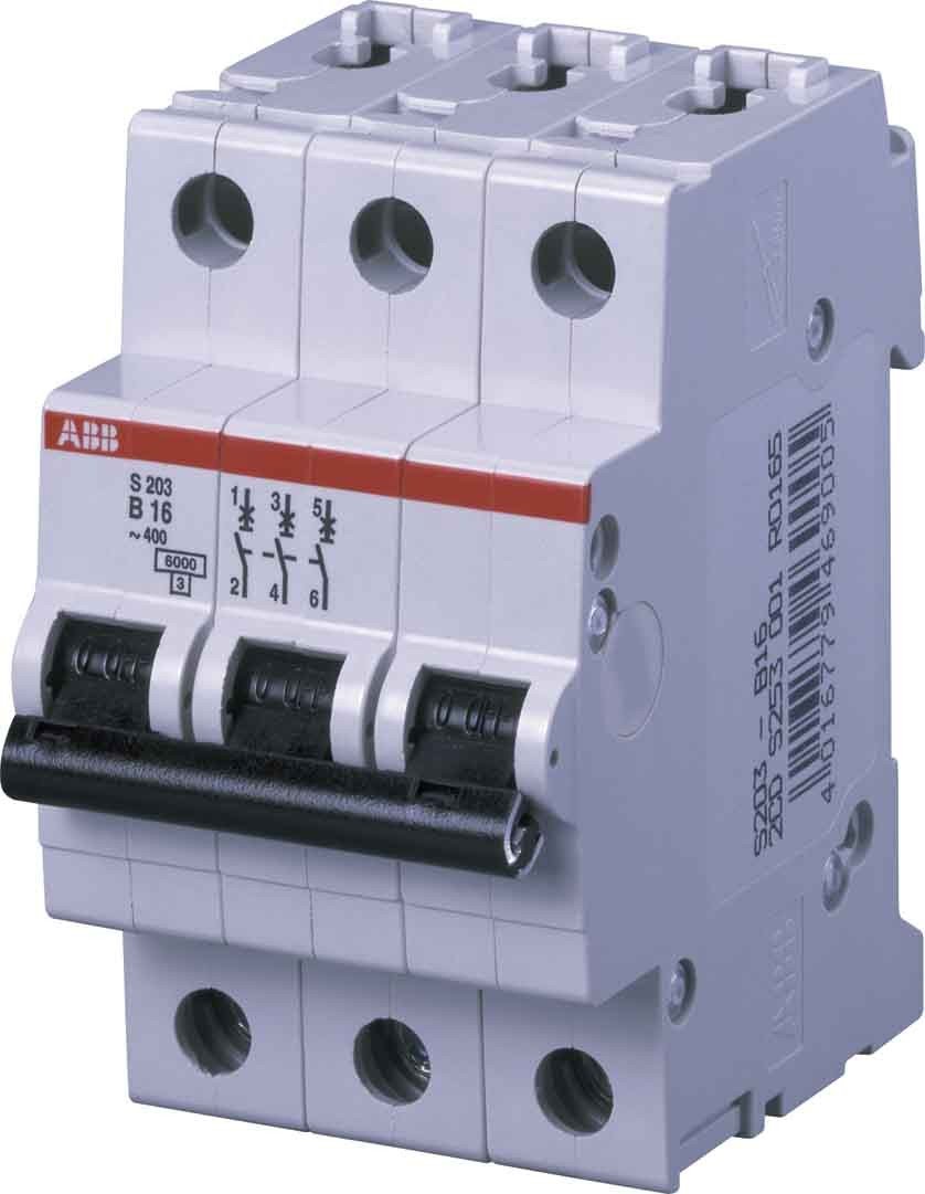 Interruptor magnetotermico s203m-k 25a tripolar s200m-k de 3 modulos
