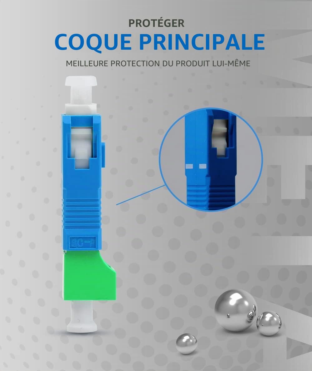 Adaptateur fibre SC (mâle) vers LC (femelle) convertisseur APC/UPC monomode et multimode hybride combinaison adaptateur optique