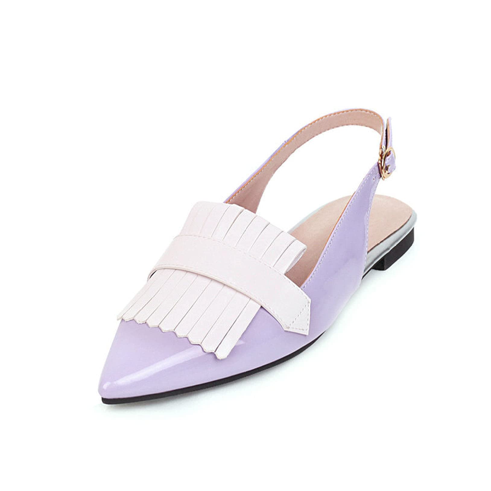 Sandalias Planas de Tacones Bajos con Punta Puntiaguda para Mujer
