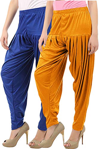 Image of Buy That Trendz Womens Patiala Pants Combo Pack of 2 Viscose Dhoti Patiyala Salwar Harem Bottoms Pants