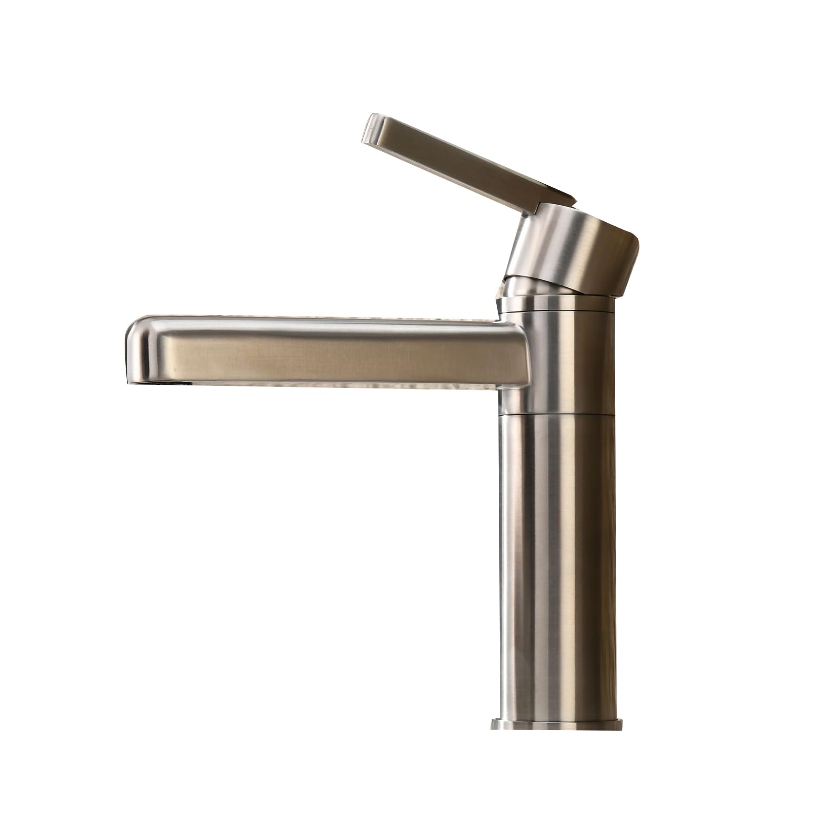 JRUIA Black Bathroom Faucet, Basin Mixer Tap, 360° Swivel Kitchen Faucet, Hot And Cold Water Supply, Stainless Steel,D