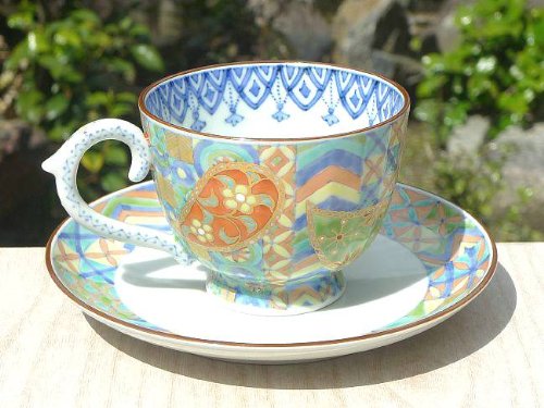 736 有田焼　其泉　染錦　ペイズリー　青　ソーサー　茶托　8客　未使用 736 有田焼 其泉 染錦 ペイズリー 青 ソーサー 茶托 8客 未使用 736 有田焼