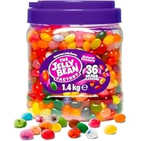 The Jelly Bean Factory, Jelly Beans Gift 1.4 KG Tub, Gluten Free Sweets - 36 Natural, Huge Fruit Flavours, Perfect for Trick or treat, Halloween Sweets | Sold by Bargain Hub