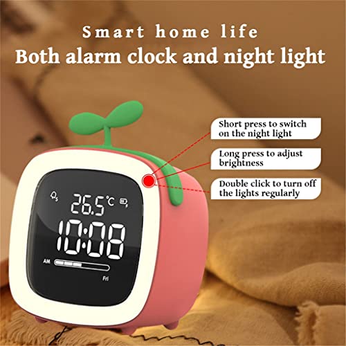 Reloj de alarma recargable con forma de mini televisor animado led 6