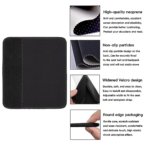 Image of Car Seat Belt Pad Cover, 2-Pack Soft Car Safety Seat Belt Strap Shoulder Pad for Adults and Children, Suitable for Car Seat Belt, Backpack, Shoulder Bag (Colorful Marble)