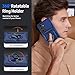 Weycolor for Samsung Galaxy S25 Case with Camera Lens Cover, HD Screen Protector, 10 FT Military Grade Drop Protection, Magnetic Ring Holder Kickstand Protective Phone Case, Navy Blue