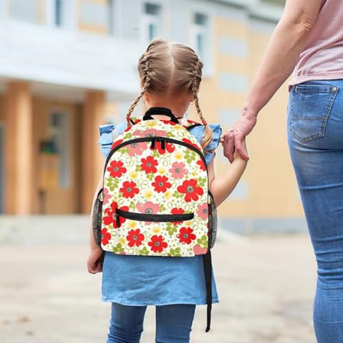 Sac à dos coquelicots léger fin des sacs lourds avec gourde