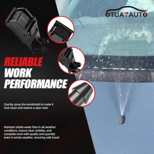 Image of OTUAYAUTO Front Windshield Washer Nozzles Replacement for 1999-2012 Volkswagen Jetta, 1998-2005 Passat, 2000-2006 /2010-2012 Golf, 1998-2010 Beetle, 2004-2010 Touareg, Replaces 47235, 6E0955985