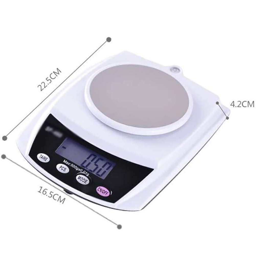 Básculas electrónicas Digitales para Alimentos Wlectronic, básculas pequeñas de Alta precisión de 0,1 g para Hornear en la Cocina del hogar, básculas para Pesar Alimentos Chin