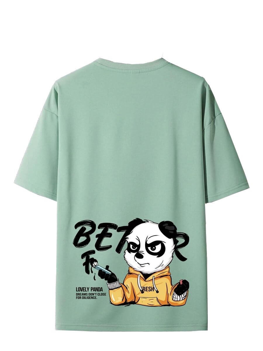 sxv style SXV 'Fresh Panda’ Printed Cool Aesthetic Oversized Baggy T-Shirt-picture-23