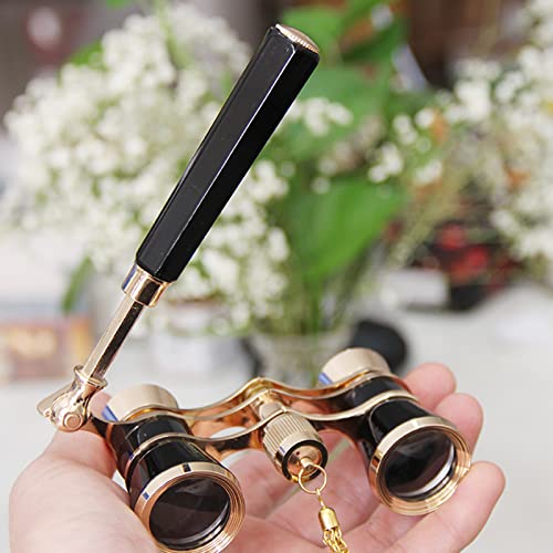 Binoculares Opera Glasses 3X25 Mini Vintage con Cadena miniatura 6