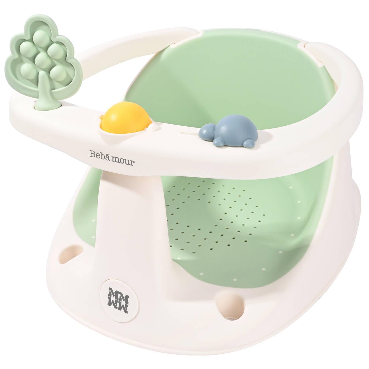 Bebamour Asiento de Baño para Bebé 6 Meses+ Niño Bañera Antideslizante,Green