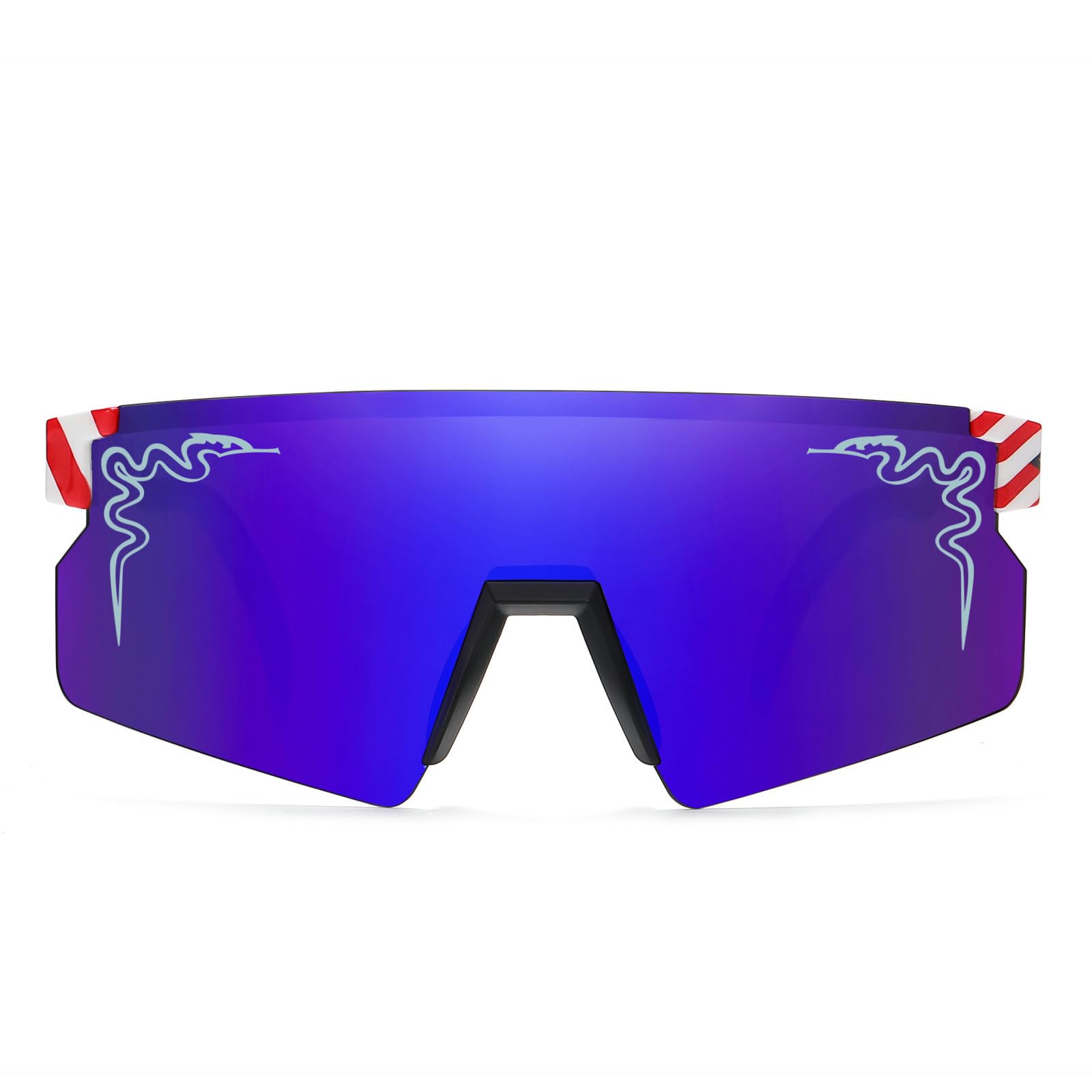 Occhiali da sole per adulti e giovani, con protezione UV400, unisex, per ciclismo, sport all'aria aperta, baseball
