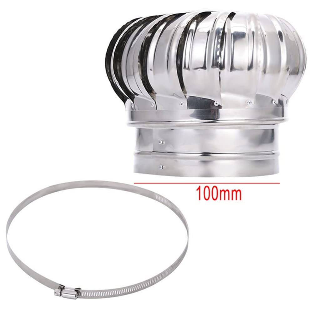 Para campana giratoria de acero inoxidable para tubos de chimenea