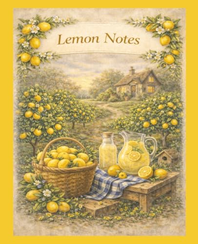 Lemon Notes: Aesthetic Cottagecore Journal for Writing, School, Work & Everyday Notes | Soft Botanical Garden Design with Lemon Trees | 120 Page College Ruled Notebook