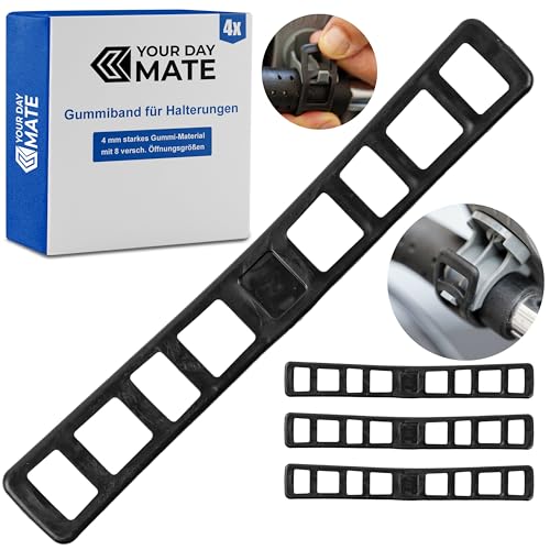 Bande élastique pour lumière de vélo, support de téléphone portable, sonnette, 4 pcs, en Noir, remplacement pour la fixation de supports sur le vélo,...