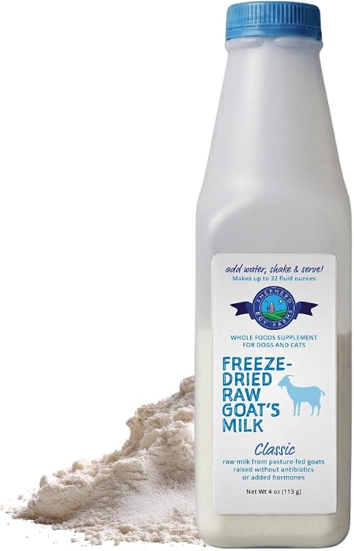 Leite de Cabra Cru em Pó Liofilizado para Cães e Gatos Shepherd Boy Farms, Classic – 159 g