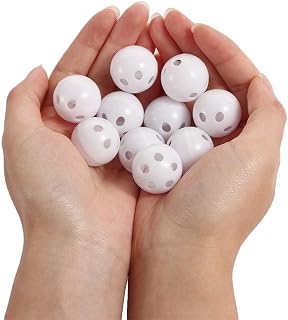 BWESOO 10 Pack White Rattle Ball Inserts for Plush Toys, Puppets & Stuffed Animals - Easy Noise Maker Repairs