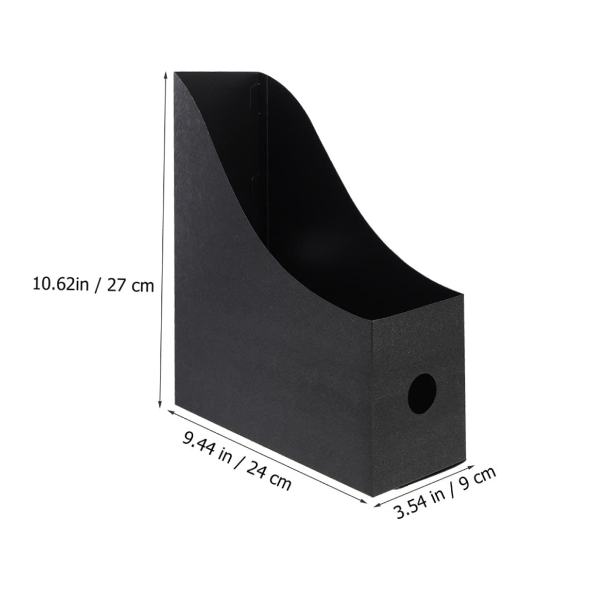 HOMSFOU Simple File Holder 2pcs File Document Box Book Storage Rack Office Magazine Holder Desk Side Storage Organizer
