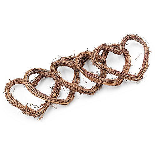 Jia Hu Rattan-Herzen für Heimdekoration, Hochzeit, Garten,...