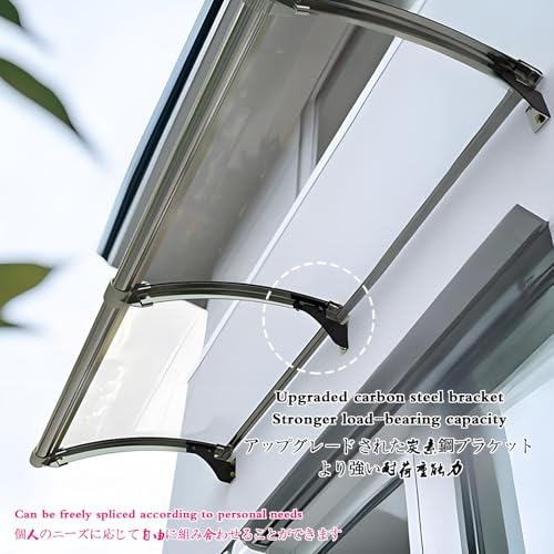 Auvent de porte haut de gamme en polycarbonate contre les intempéries