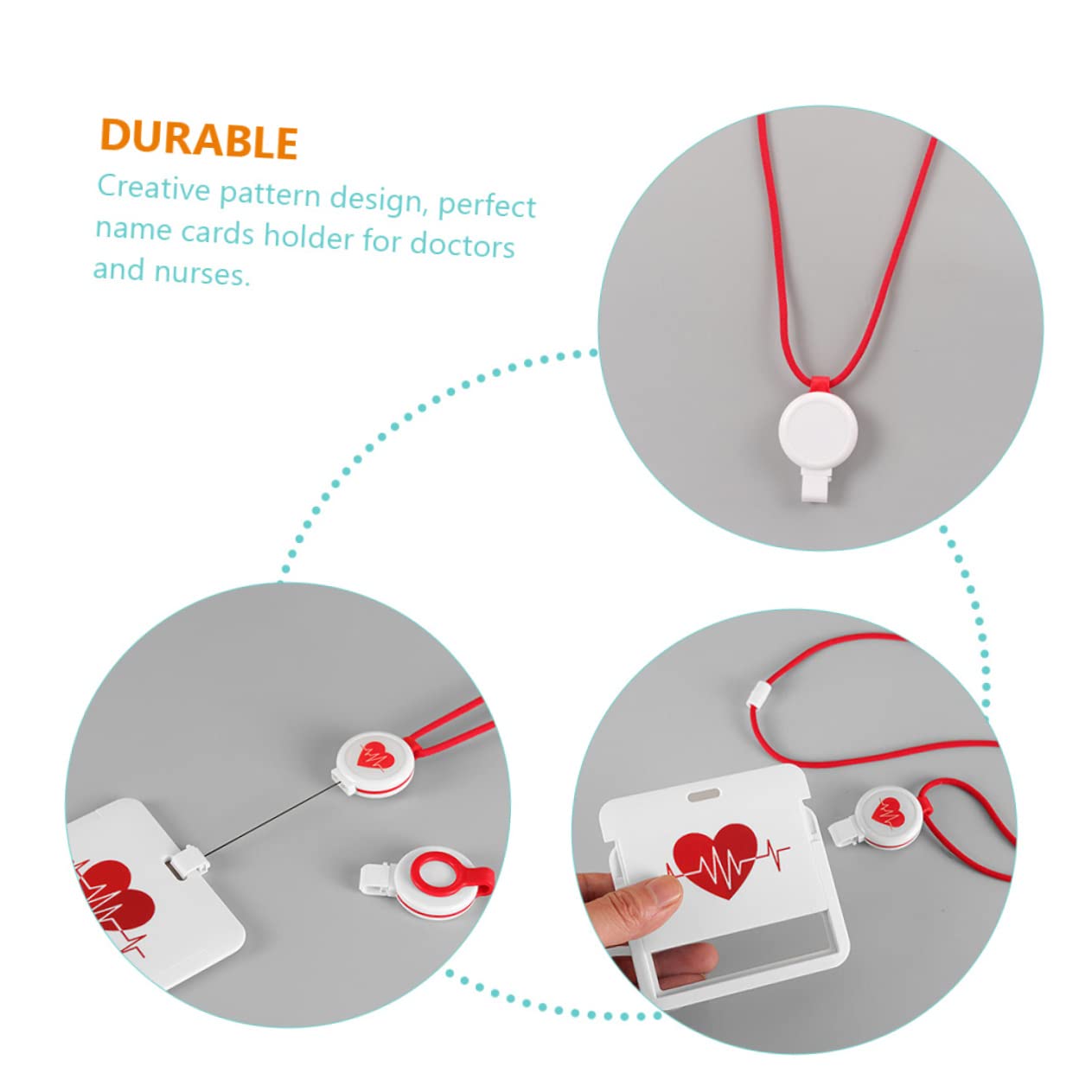 NUOBESTY Lot De 10 Porte-badges Rétractables Porte-noms Pochettes Pour Badges Enrouleurs Pour Badges Porte-noms Pour Enseignants