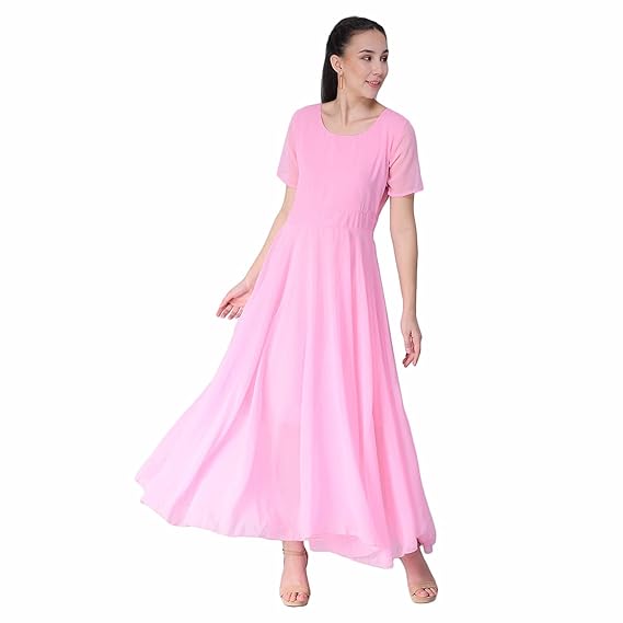 plain georgette dresses