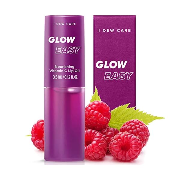 I-DEW-CARE-Glow-Easy-Vitamin-C-Tinted-Lip-Oil-Gloss-with-Jojoba-Seed-Oil-Korean-Skincare-Vegan-Cruelty-Free-Gluten-Free-Paraben-Free I DEW CARE Korean Lip Oil Gloss - Glow Easy | with Jojoba Seed Oil with Vitamin C, Pigmented Glossy Lip Stain, Hydrating, Korean Makeup, Pink Color, Glass Skin Look, 0.12 Fl Oz