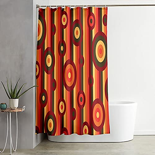Rideau de douche 180x200 polyester à rayures multicolores KnSam pour douche